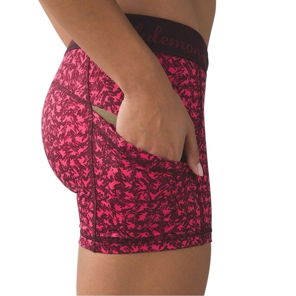 LULULEMON What The Sport 4” Short in Mountain Peaks Bon Bon Bordeaux Drama - Picture 1 of 13